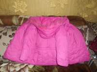 Куртка пуховик розовый зимний