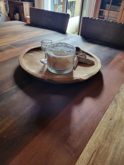 mesa, refeições, cadeiras, palhinha, indiano, area, rustico