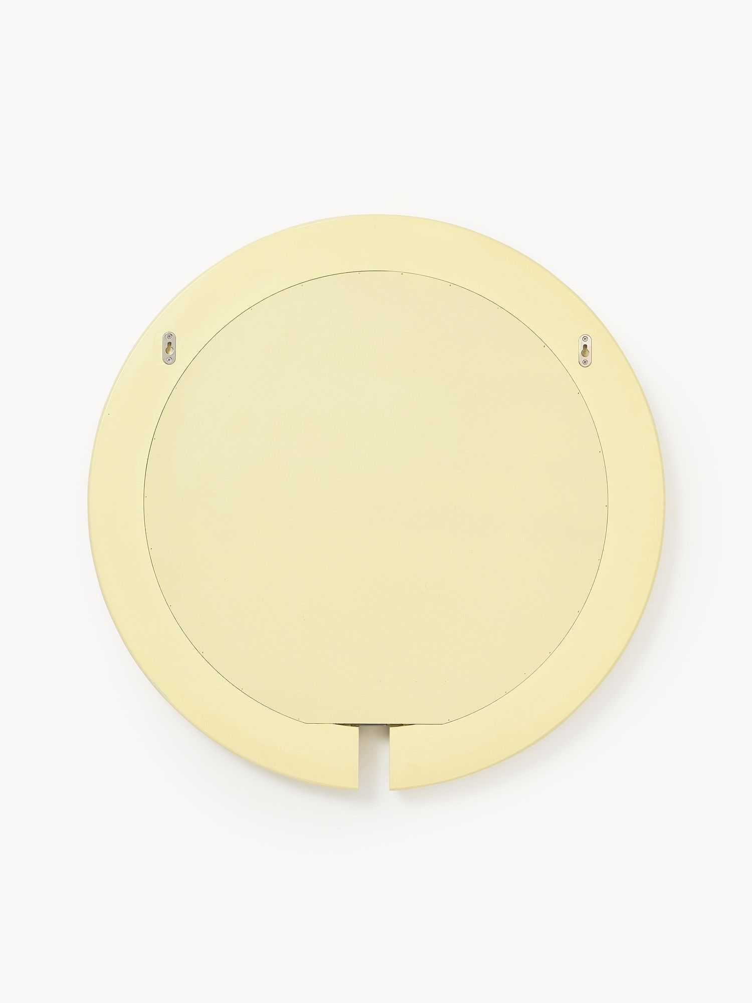Lustro ścienne Westwing Mael retro Ø 75cm art deco żółte mała wada