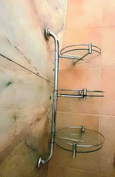 ESTANTE/Organizador em Vidro e inox giratória