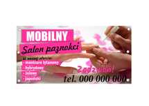 Baner reklamowy firmowy stylizacja paznokci paznokcie Ciechanów
