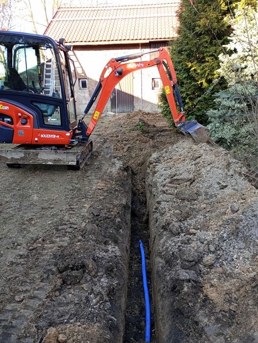 Usługa wynajmu minikoparki Kubota KX19