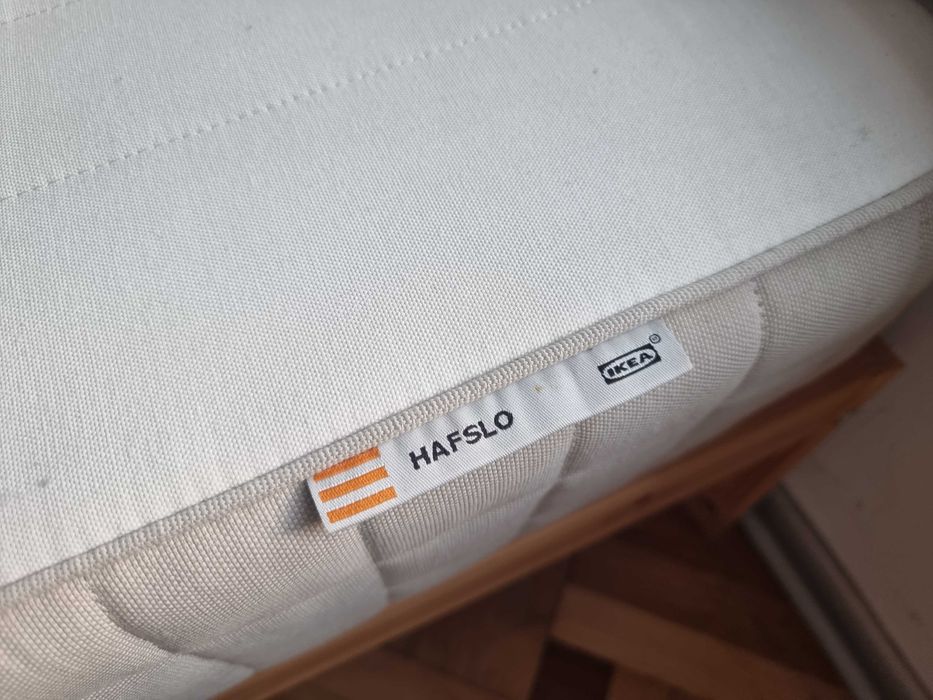 Sprzedam łóżko NEIDEN + materac HAFSLO, Ikea. Używane, tanio. Wawer