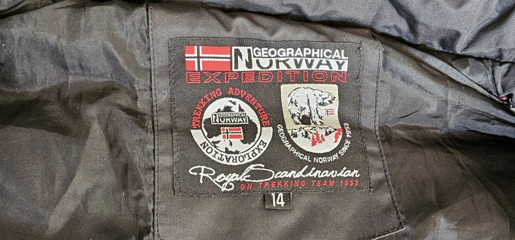 GEOGRAPHICAL NORWAY kurtka,  bezrękawnik dziecięcy rozmiar 152 wymiary