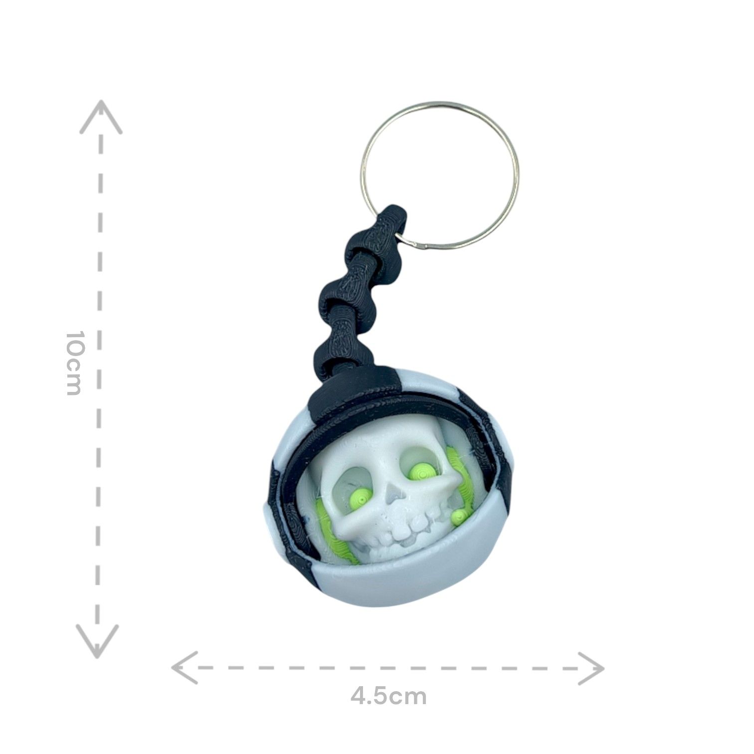 Unikatowy Brelok - Szkielet Astronauty, Zamykany Kask, 50W1