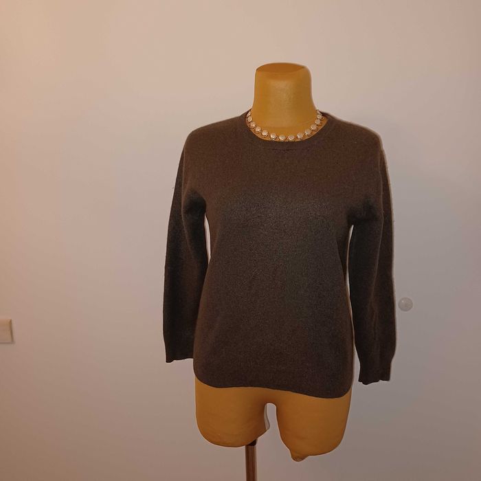 TU sweter ciepły 100%kaszmir kolor ziemi klasyczny dla L/XL