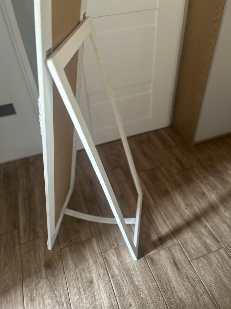 Lustro stojące białe 40x160