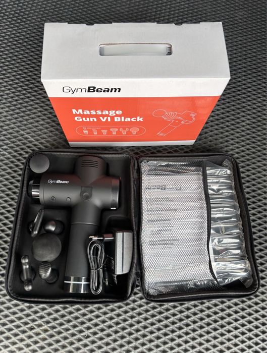 Пістолет для масажу GymBeam. Перкусійний ударний масажер для тіла