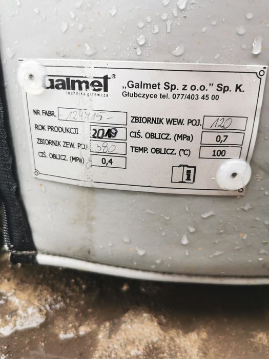 Zbiornik  Galmet 380/120 L 2-W