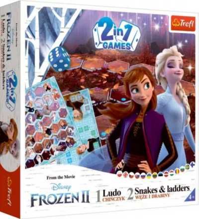 2w1 Chińczyk/Węże i drabiny Frozen 2 TREFL