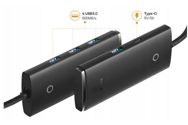 Baseus adapter USB, HUB, 4x USB 3.0