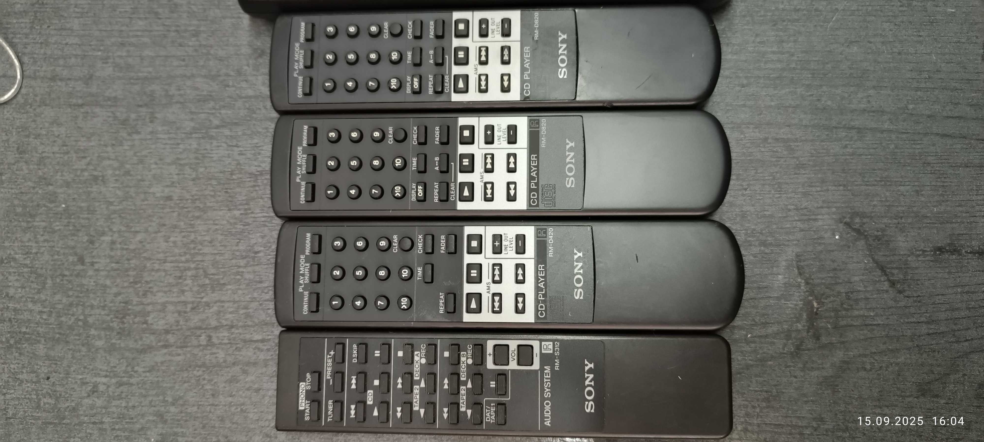 Sony RM пульты к проигрывателям.