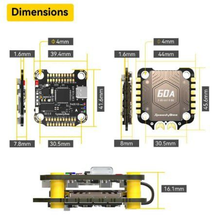 Стек Stack SpeedyBee F405 V3 60A Політний контролер 30*30