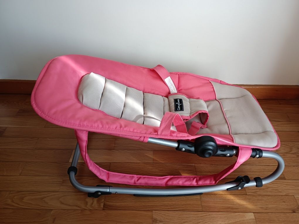 Espreguiçadeira para bebé cor de rosa