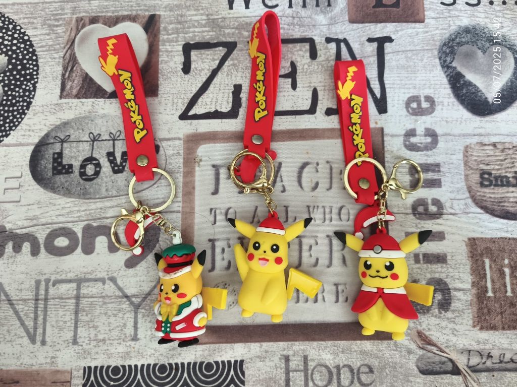3 porta chaves Picachu