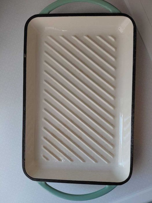 Grelhador Ferro Fundido 35 x 19cm Verde