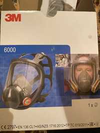 Nowa maska lakiernicza pełnotwarzowa 3m 6000 + filtry