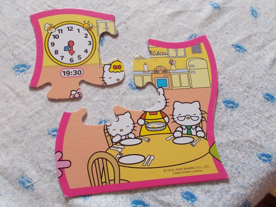 Puzzles com duas peças hello kitty