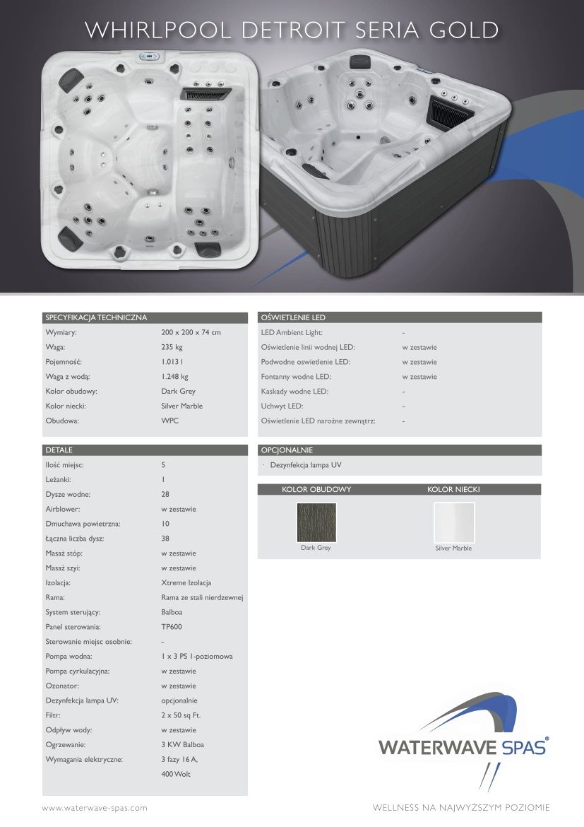 Jacuzzi ogrodowe Detroit WATERWAVE SPAS POLSKA