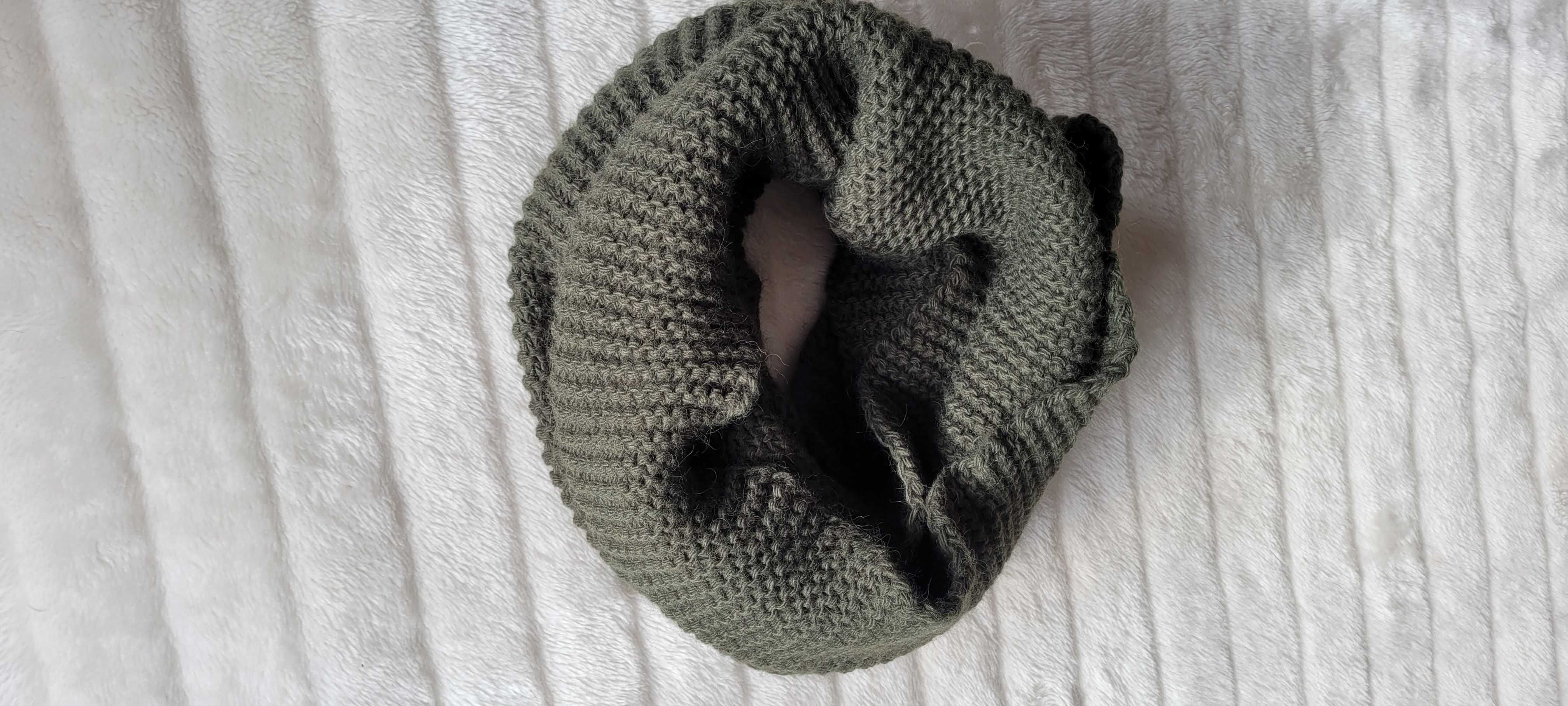 Zielony khaki komin PaMaMi,unisex