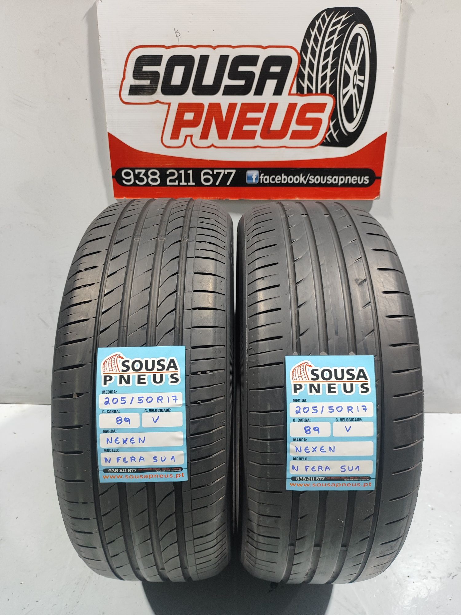 2 pneus semi novos 205-50R17 Nexen - Oferta dos portes