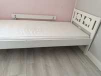 Łóżko łóżeczko do pokoju dziecka z barierką i materacem Ikea 160x70