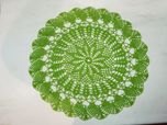 Serwetka szydełkowa 41 cm zielona - serwetka na szydełku - prezent