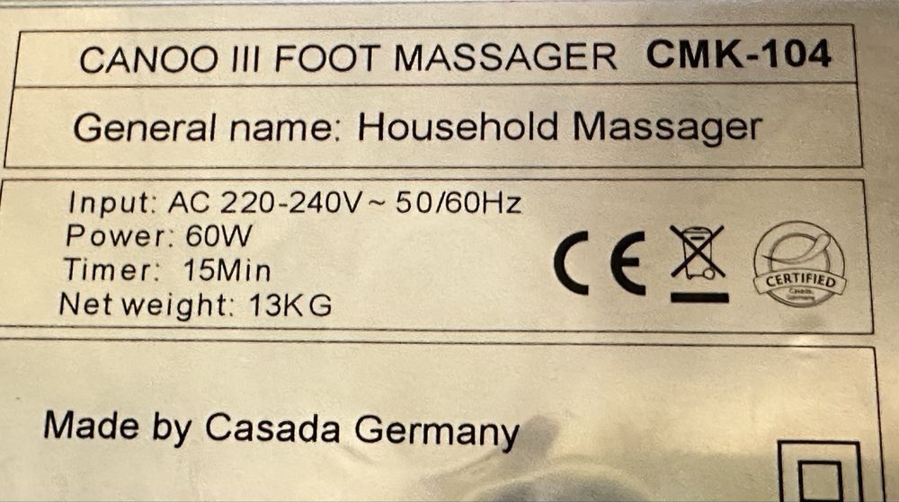 Masażer do nóg Casada SMK-104