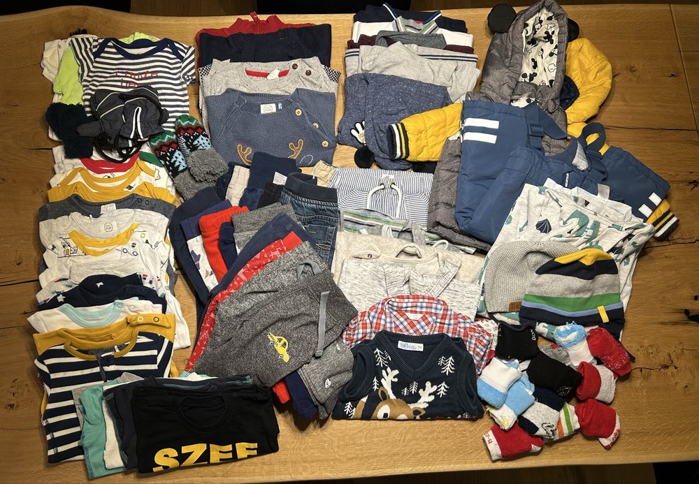 Ubranka dla chlopca, rozmiar 74, 78 elementow!