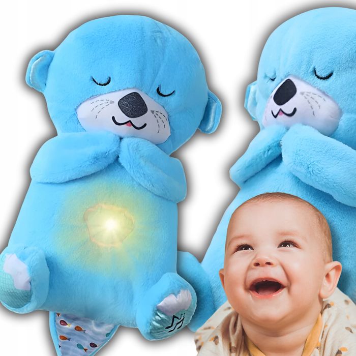 Przytulanka Maskotka Wydra Pozytywka Uspokajacz Szumiś Oddychająca