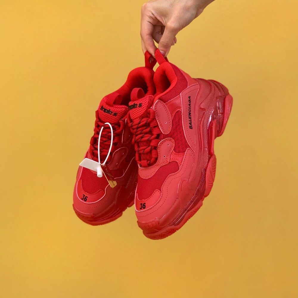 Buty Balenciaga Triple S Red 36-40 damskie trampki sneakersy