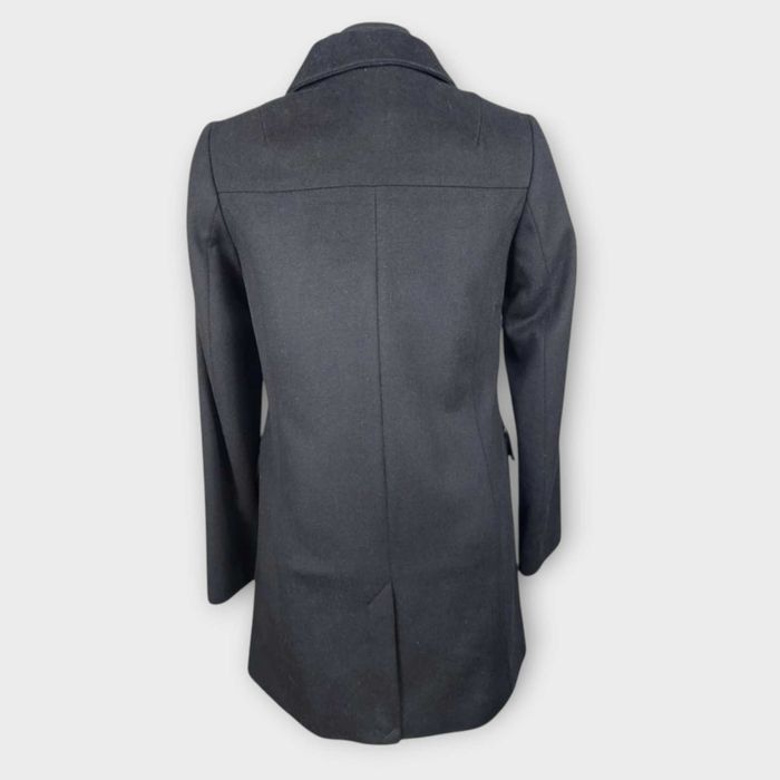 Płaszcz H&M 36 S czarny wełniany krótki klasyczny elegancki