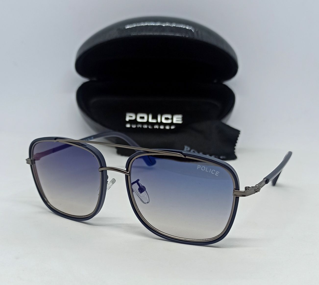 Police очки унисекс модные сине фиолетовый градиент слегка зеркальные