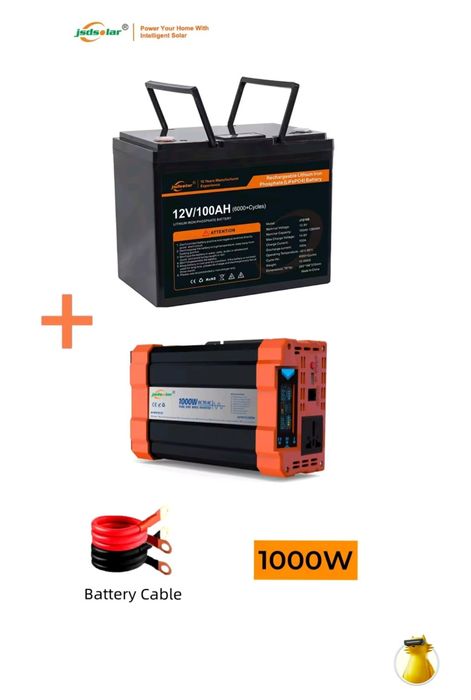 Акумулятор Jsdsolar-12100  LifePo4: 12V 100AH, гелевий 65AH