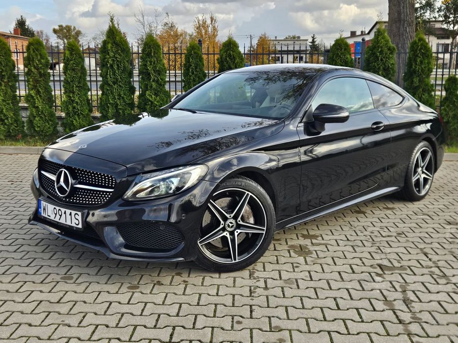 Mercedes-Benz Klasa C Coupe*Pakiet AMG*Pakiet Night*Salon PL*Jasna Skóra*Gwarancja*Zadbany*