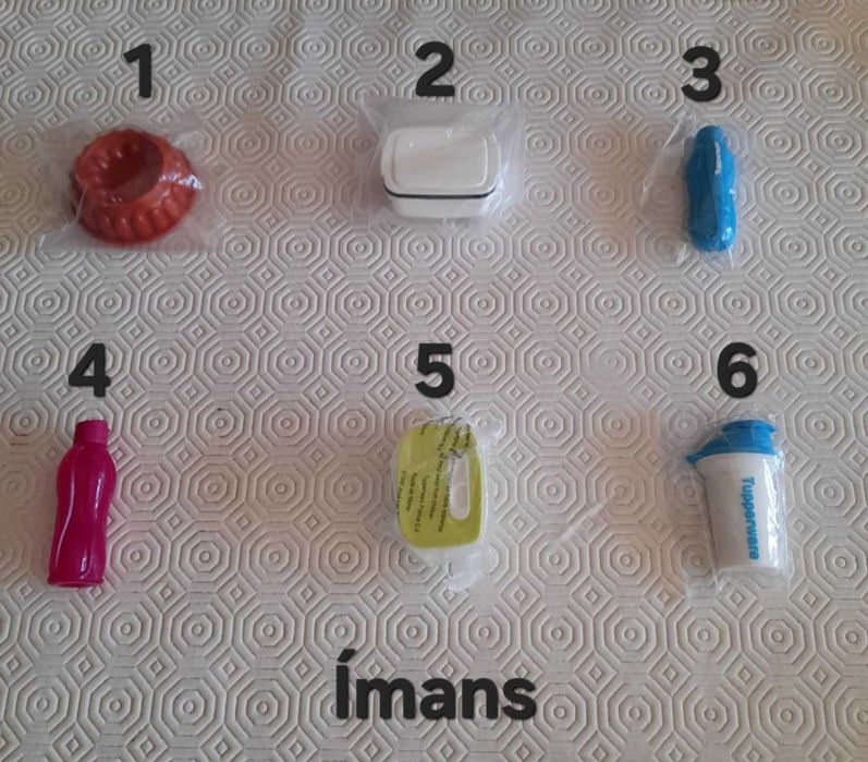 Porta-chaves e Ímans Tupperware Novos