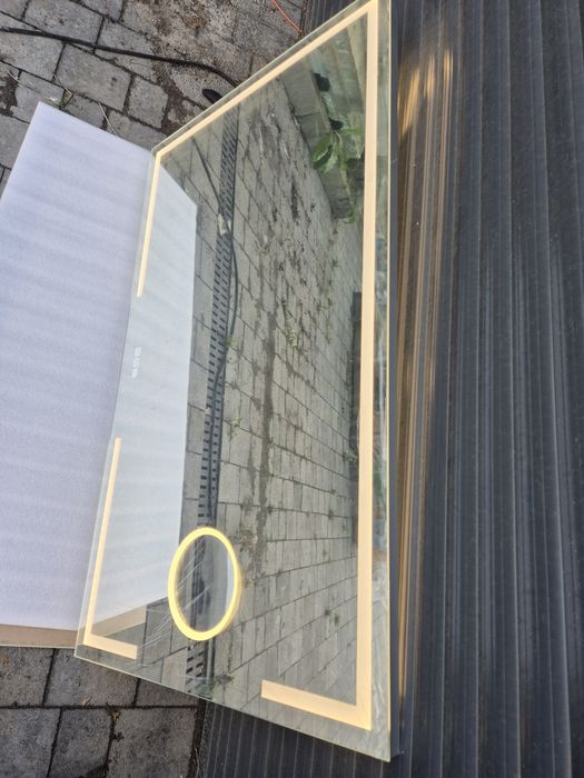 Okazja Lustro 120/70 led lusterko zoom x5 3 barw ramka wisząca