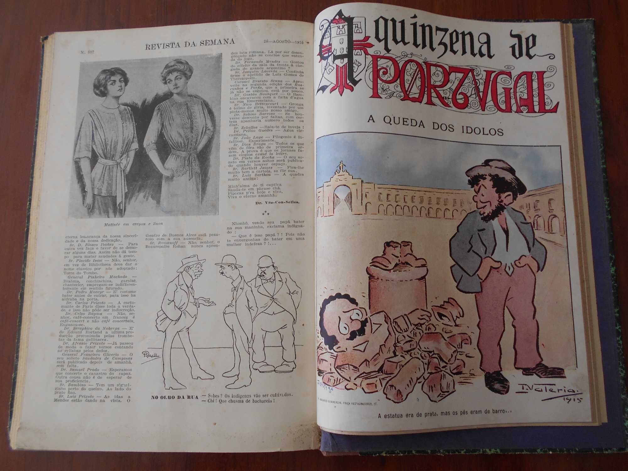 Coleção de revistas luso-brasileiras da década de 1910.