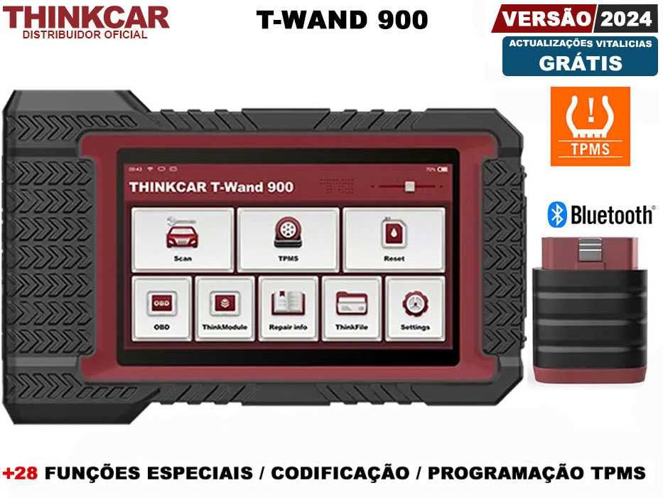 ThinkCar T-Wand 900 Máq Diagnóstico OBD + Programação TPMS (NOVO)