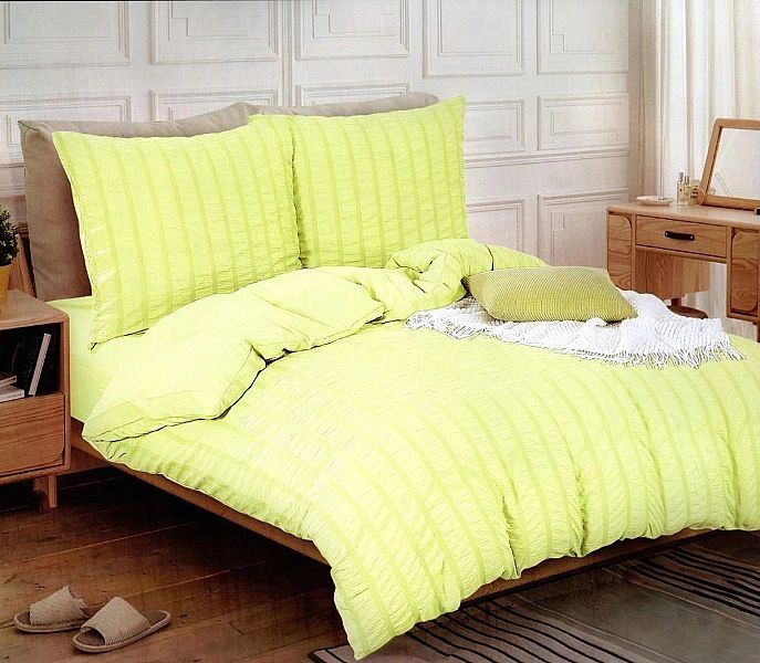 Pościel 200x220 Komplet 3 części Kora Jednolita Pasy Clea 06