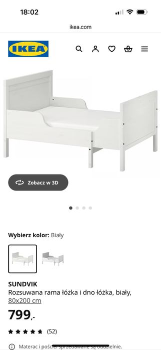 Łóżko Sundvik plus materac