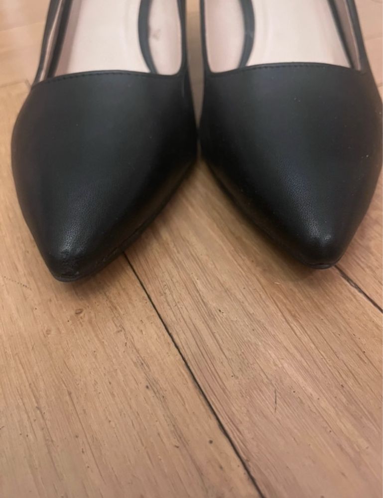 Graceland klasyczne czarne szpilki czółenka buty na obcasie 38 retro