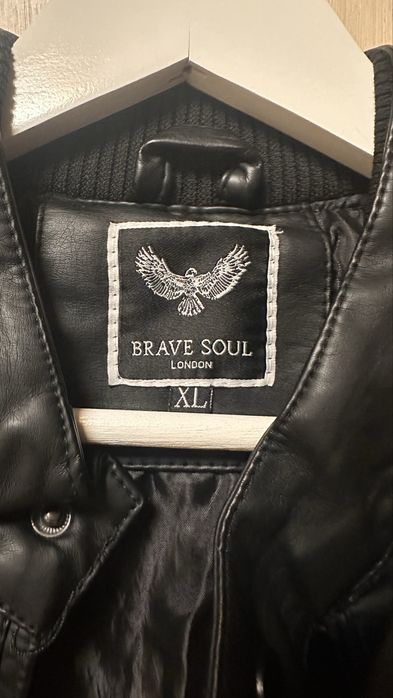 Чоловіча стильна куртка Brave SOUL розмір XL  еко шкіра