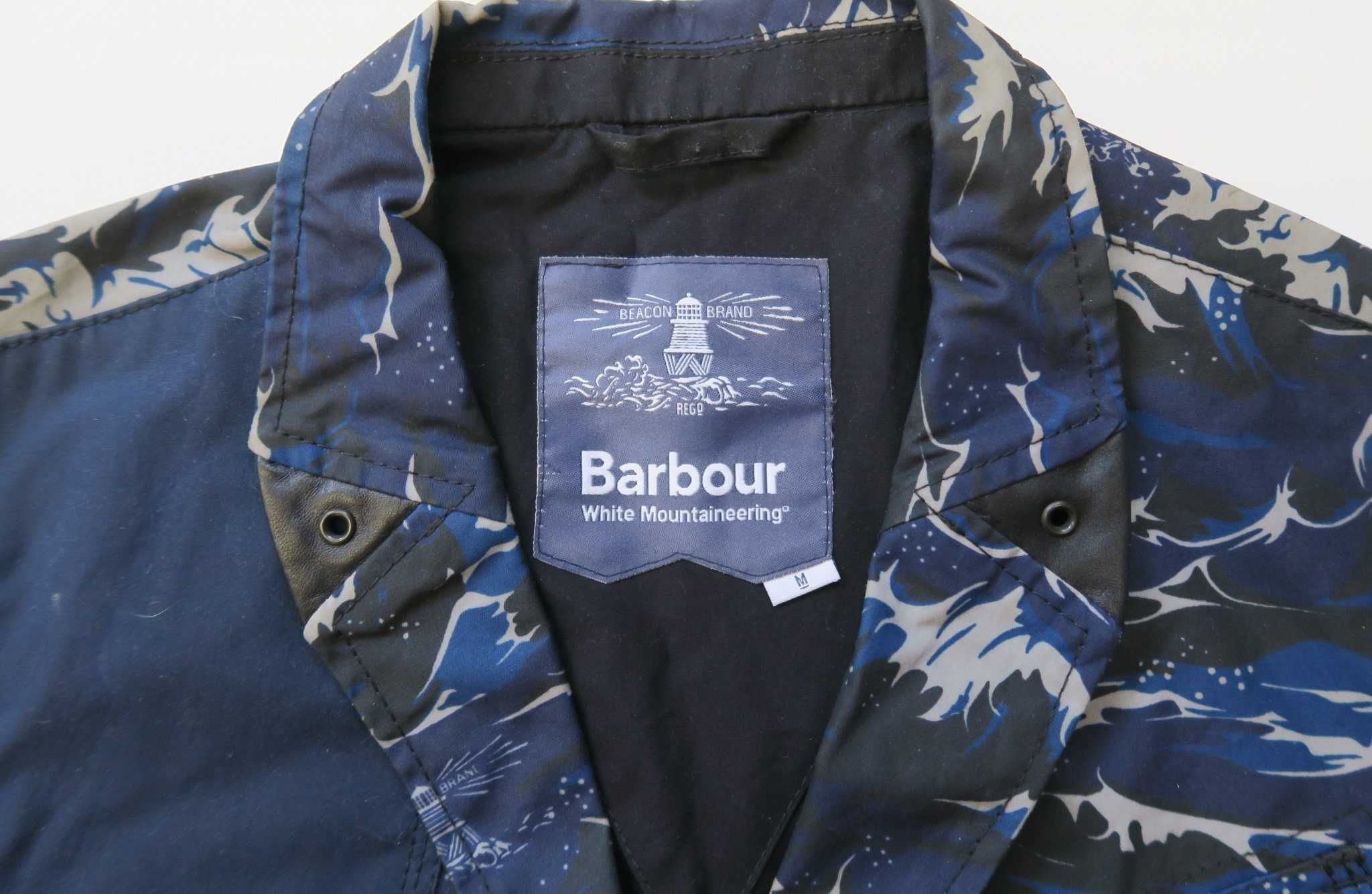 Barbour kurtka woskowana vintage overprinted rare streetwear M