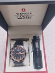 Zegarek męski Wenger Swiss Militarny z latarką w zestawie.
