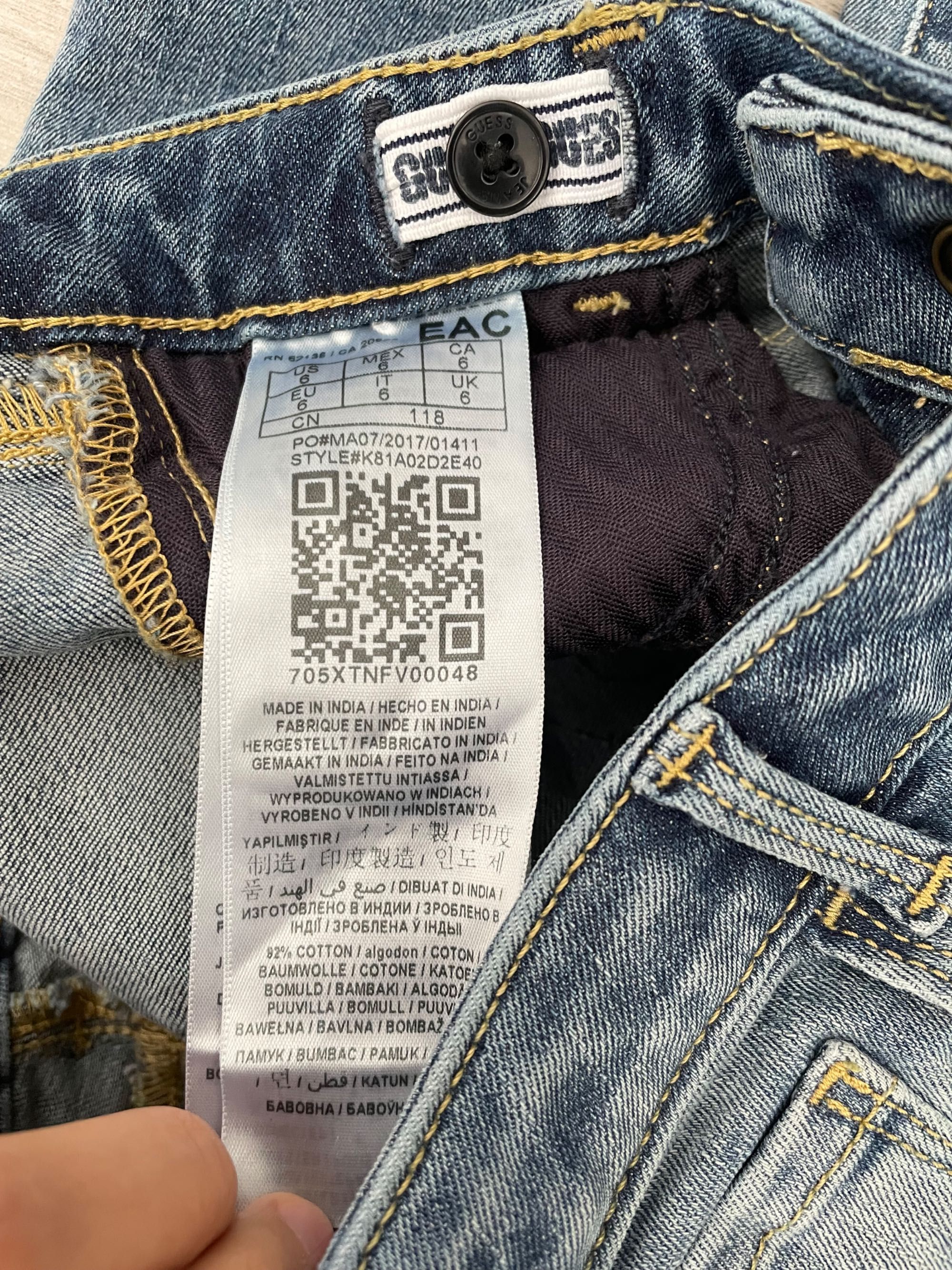 Spodnie dziecięce GUESS jeansy dziewczęce rozmiar 118