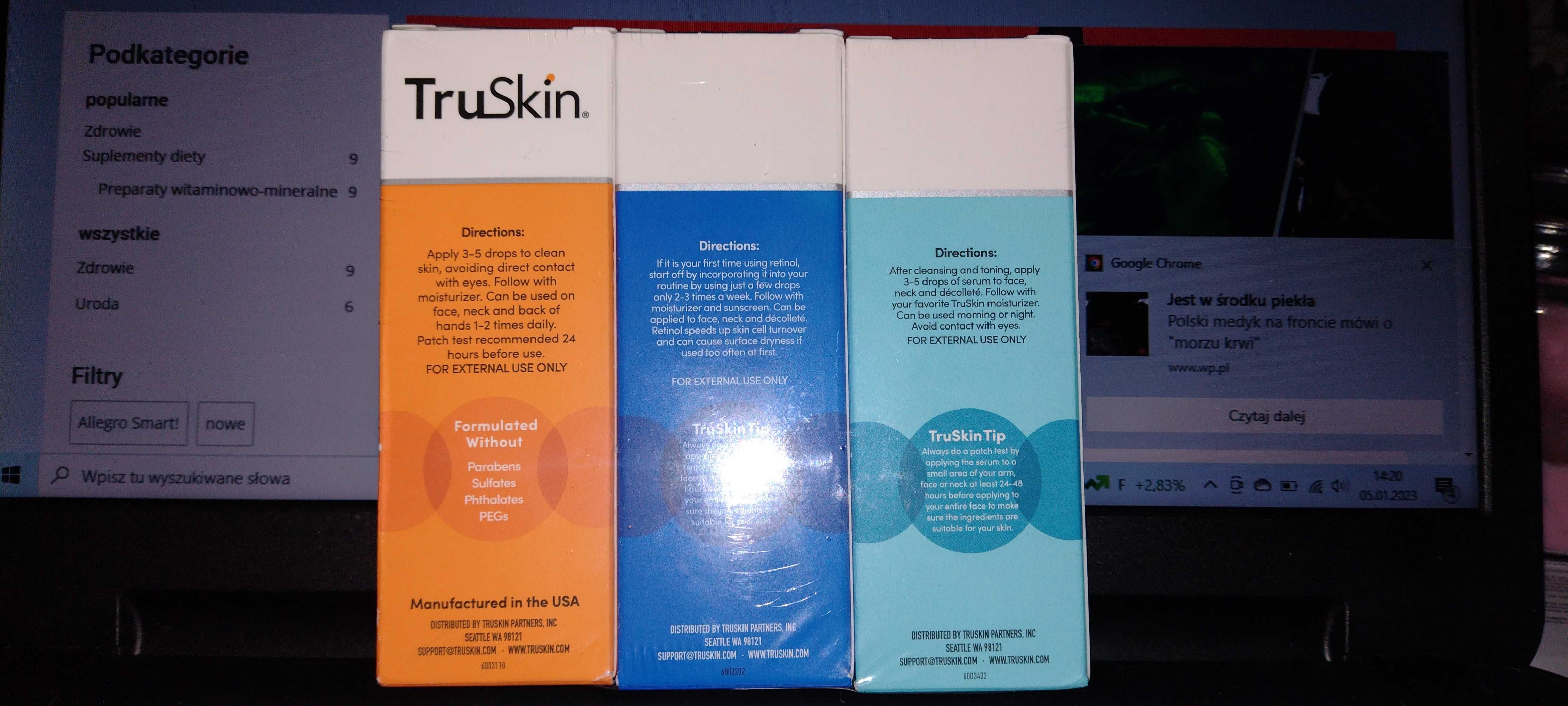 TruSkin serum na twarz, Nowe z USA