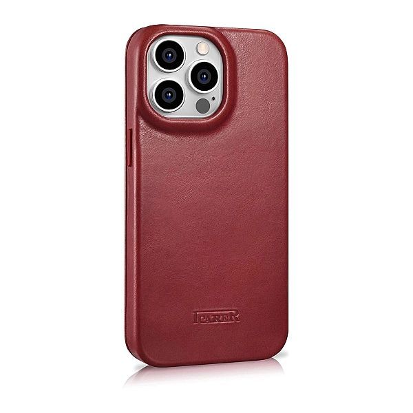iCarer Ce Oil Wax Premium Leather Folio Case skórzane etui iPhone 14 P