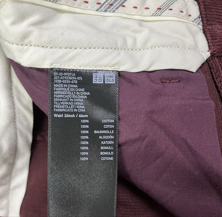 Вельвет Uniqlo брюки штани