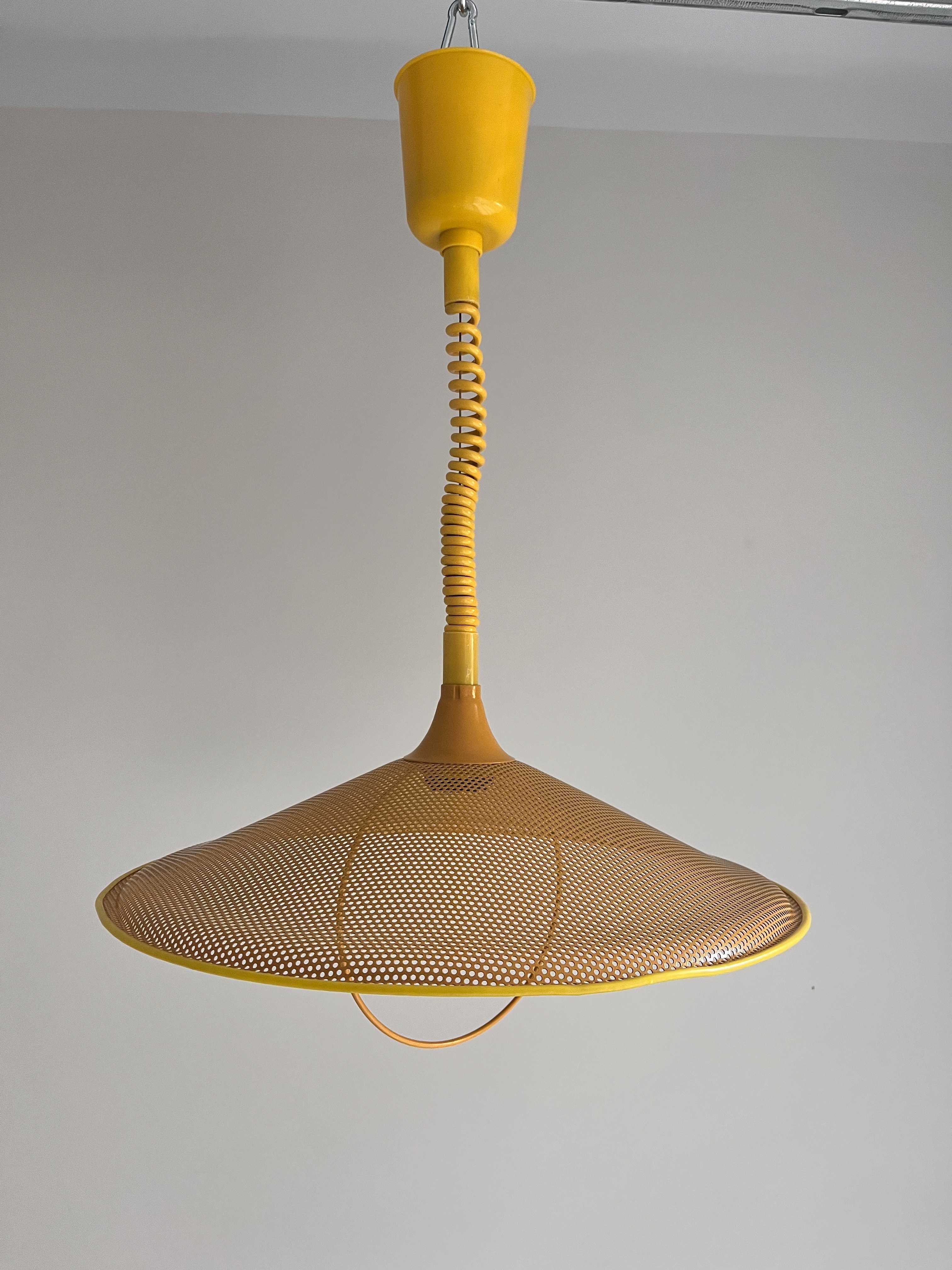 żółta lampa vintage / vintage 80' / lampa metalowa